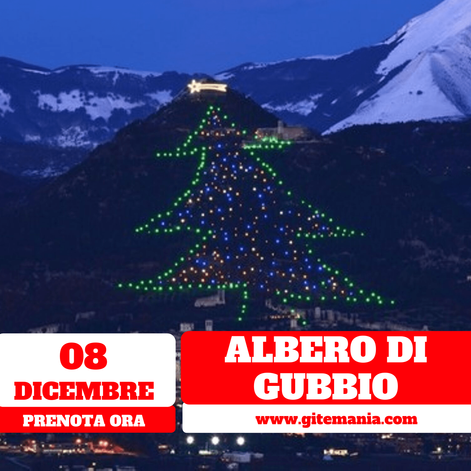 Albero Di Natale Gubbio.Albero Di Natale Di Gubbio 08 Dicembre 2020 Gitemania