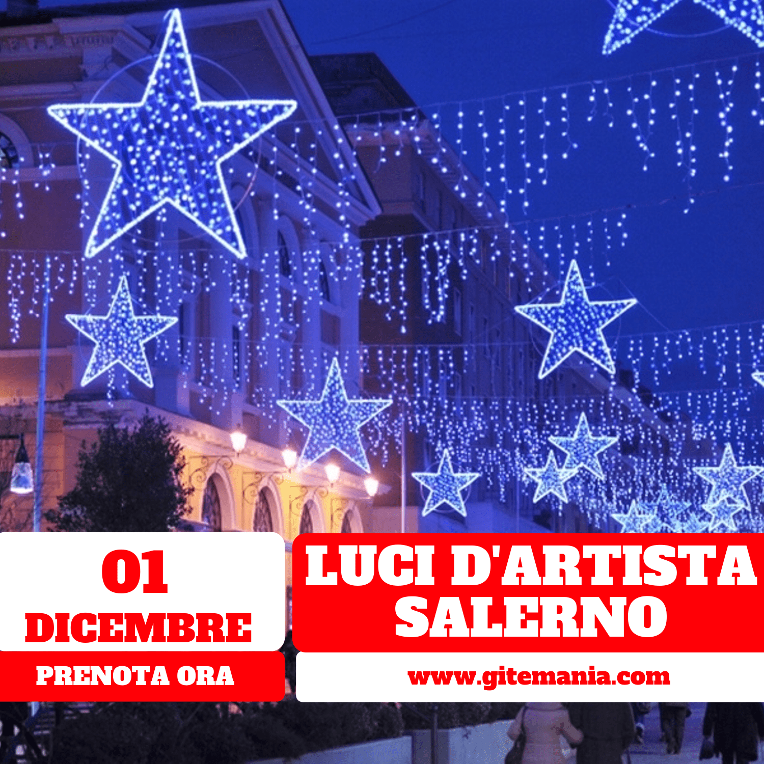 Luci Di Natale Salerno.Luminarie Salerno Luci D Artista 01 Dicembre 2019 Gitemania