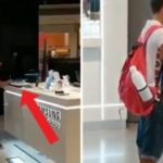 Questo bambino povero va in un negozio e chiede di usare un tablet FINIRE I COMPITI DI GEOGRAFIA