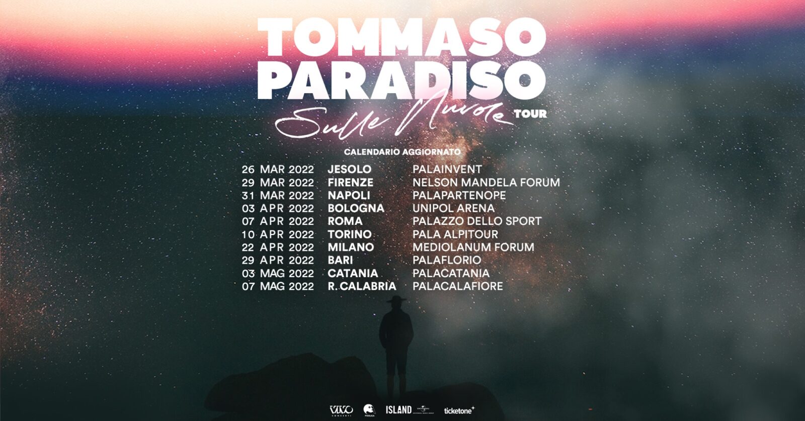 Tommaso Paradiso : RINVIATO IL TOUR AL 2022
